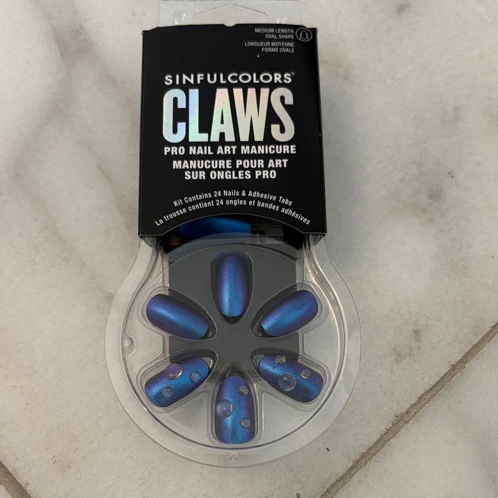 Claws Nail Set - Black, Blue, Pink - Picture 4 of 6